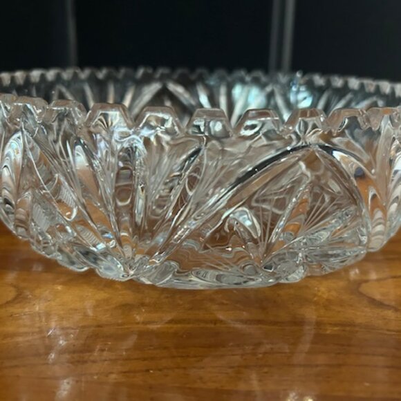 A SHOWPIECE -Royal Pinwheel by AVITRA - "Old Money" Large Crystal Bowl-SPARKLING - Picture 2 of 10